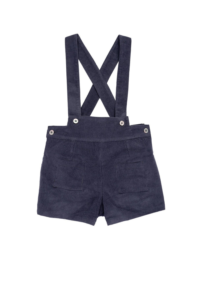 Julian Corduroy Romper in Midnight Blue