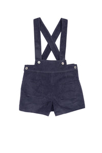Julian Corduroy Romper in Midnight Blue