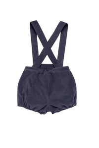 Julian Corduroy Romper in Midnight Blue