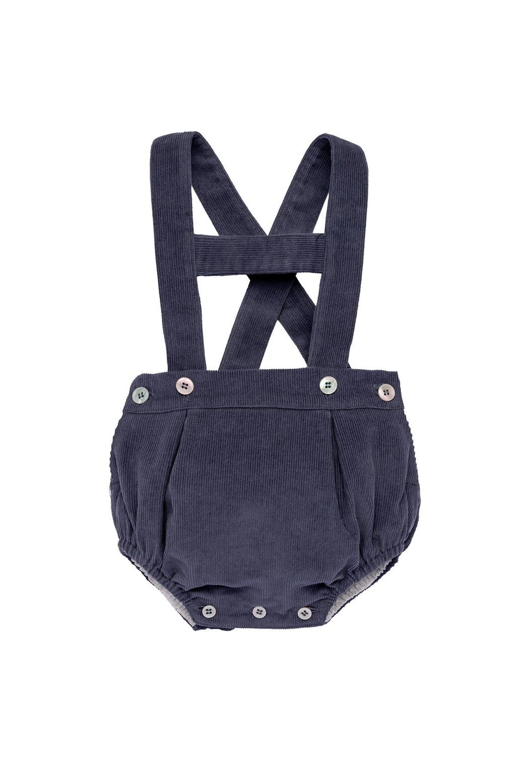 Leonardo Corduroy Romper in Midnight Blue