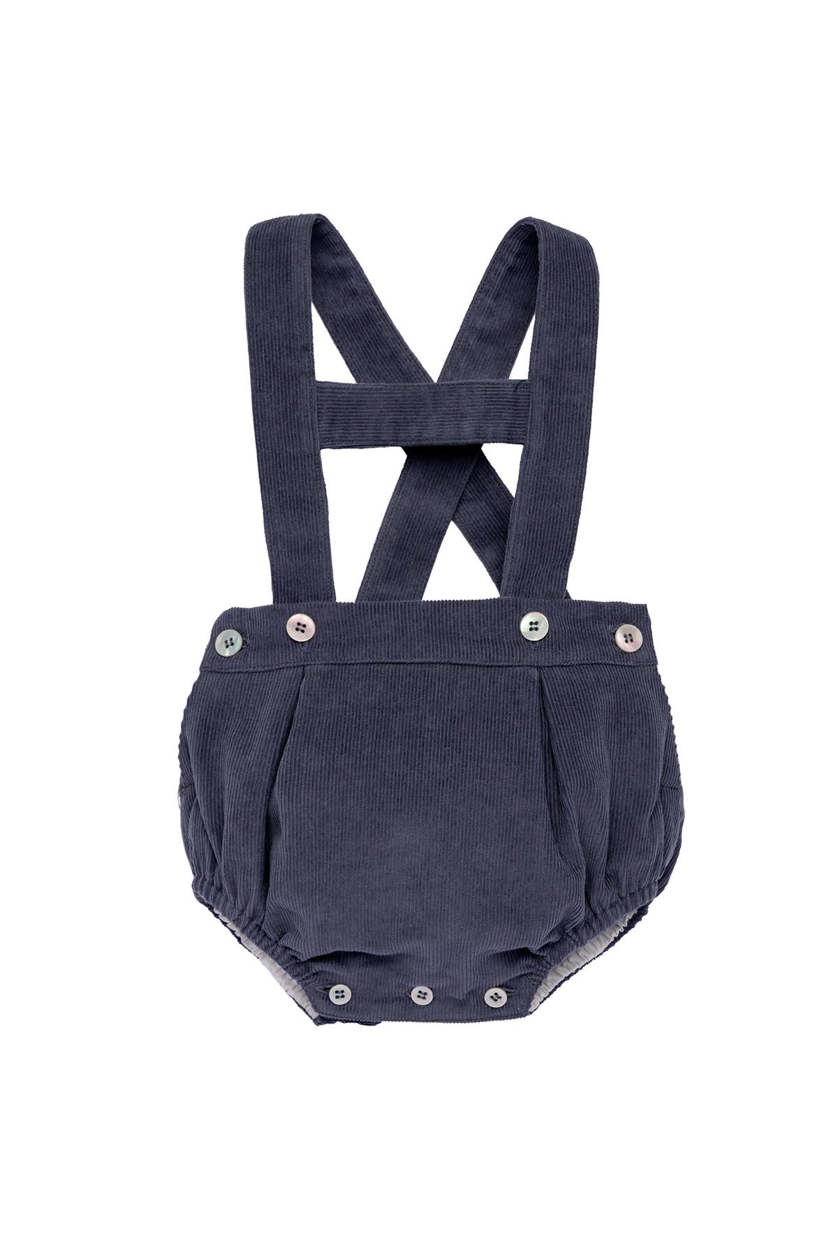 Leonardo Corduroy Romper in Midnight Blue