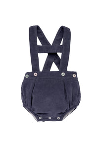 Leonardo Corduroy Romper in Midnight Blue