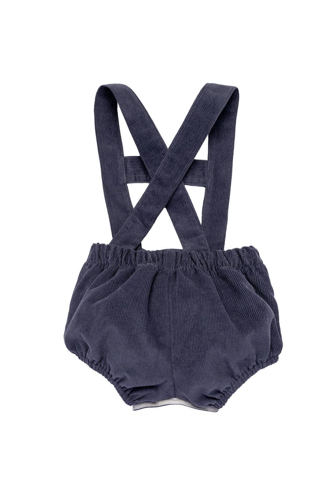 Leonardo Corduroy Romper in Midnight Blue