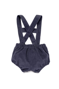 Leonardo Corduroy Romper in Midnight Blue