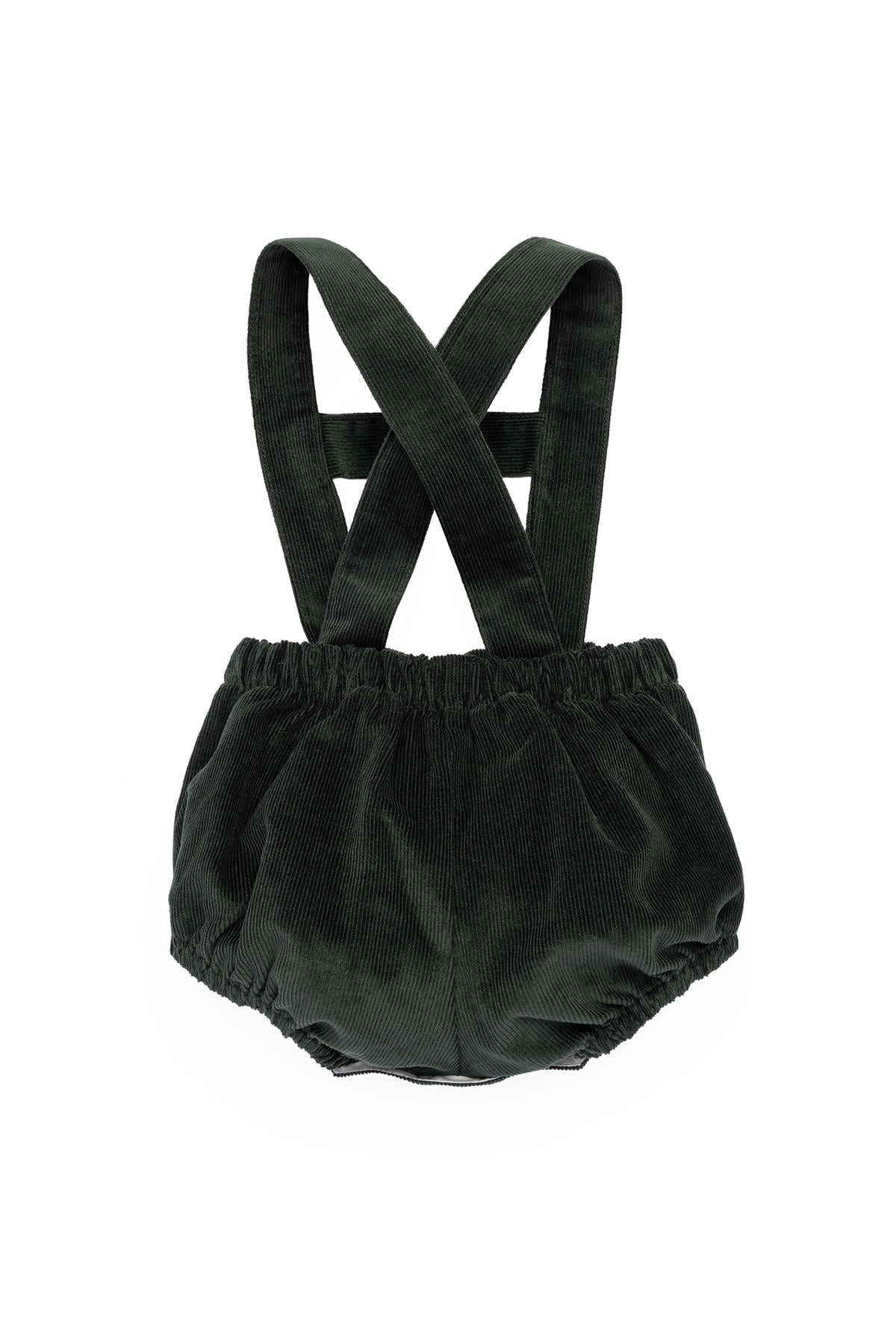 Leonardo Corduroy Romper in Pine Green