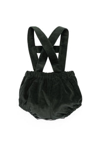 Leonardo Corduroy Romper in Pine Green