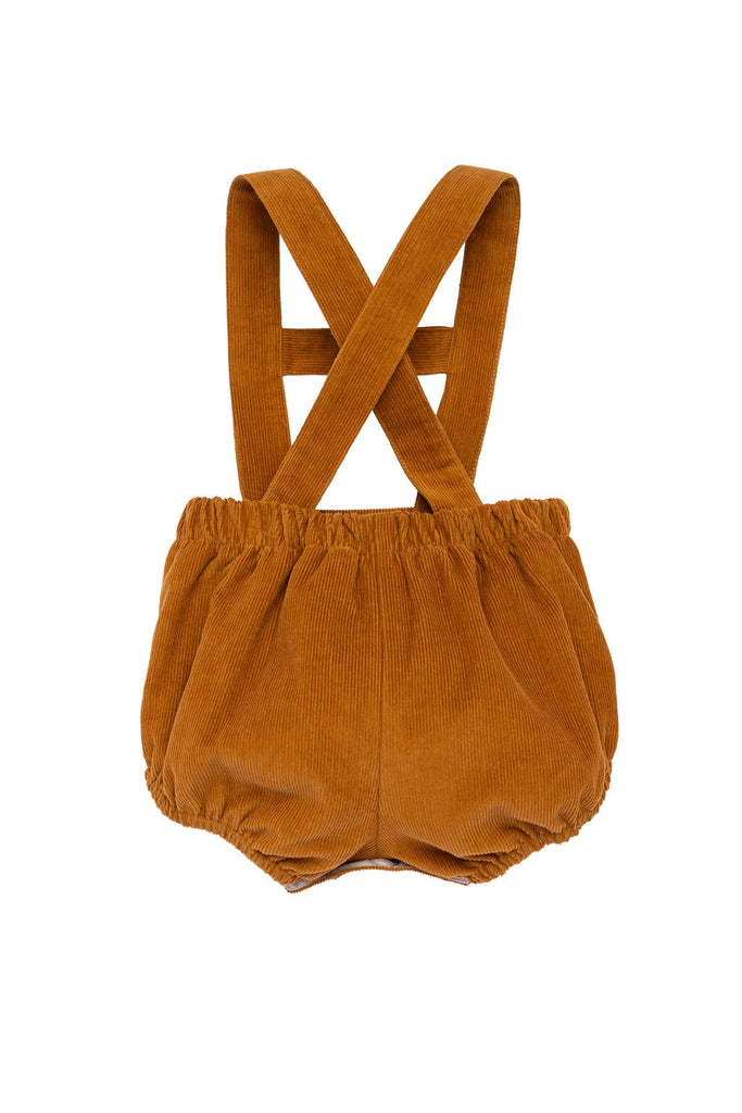 Leonardo Corduroy Romper in Caramel