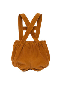 Leonardo Corduroy Romper in Caramel