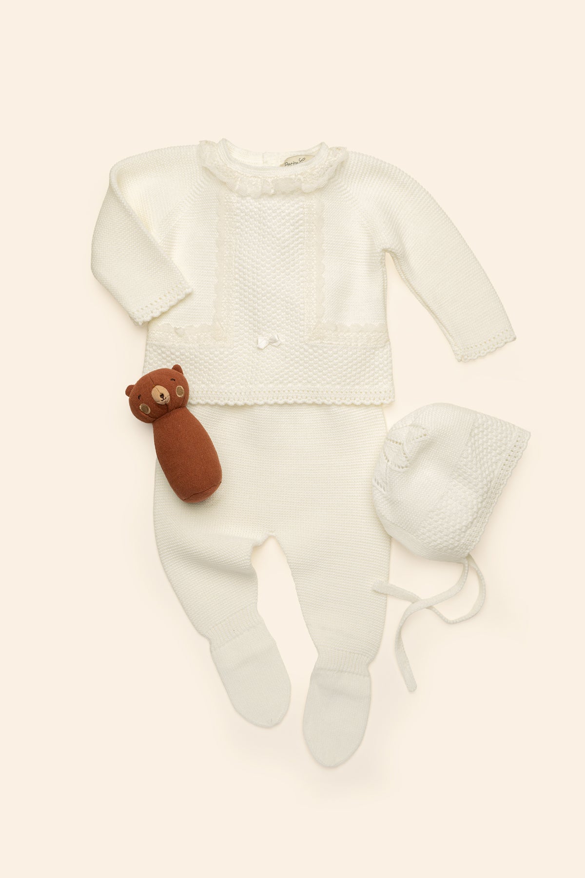 Marcela Baby Set in Ivory White
