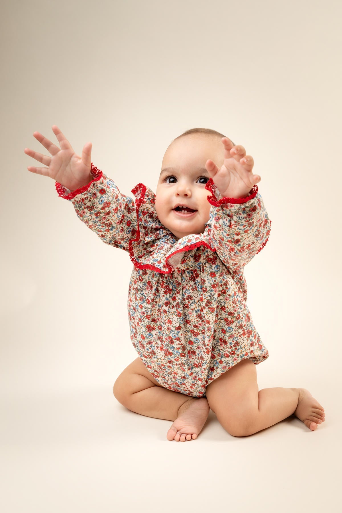 Fabiola Romper in Scarlet Garden