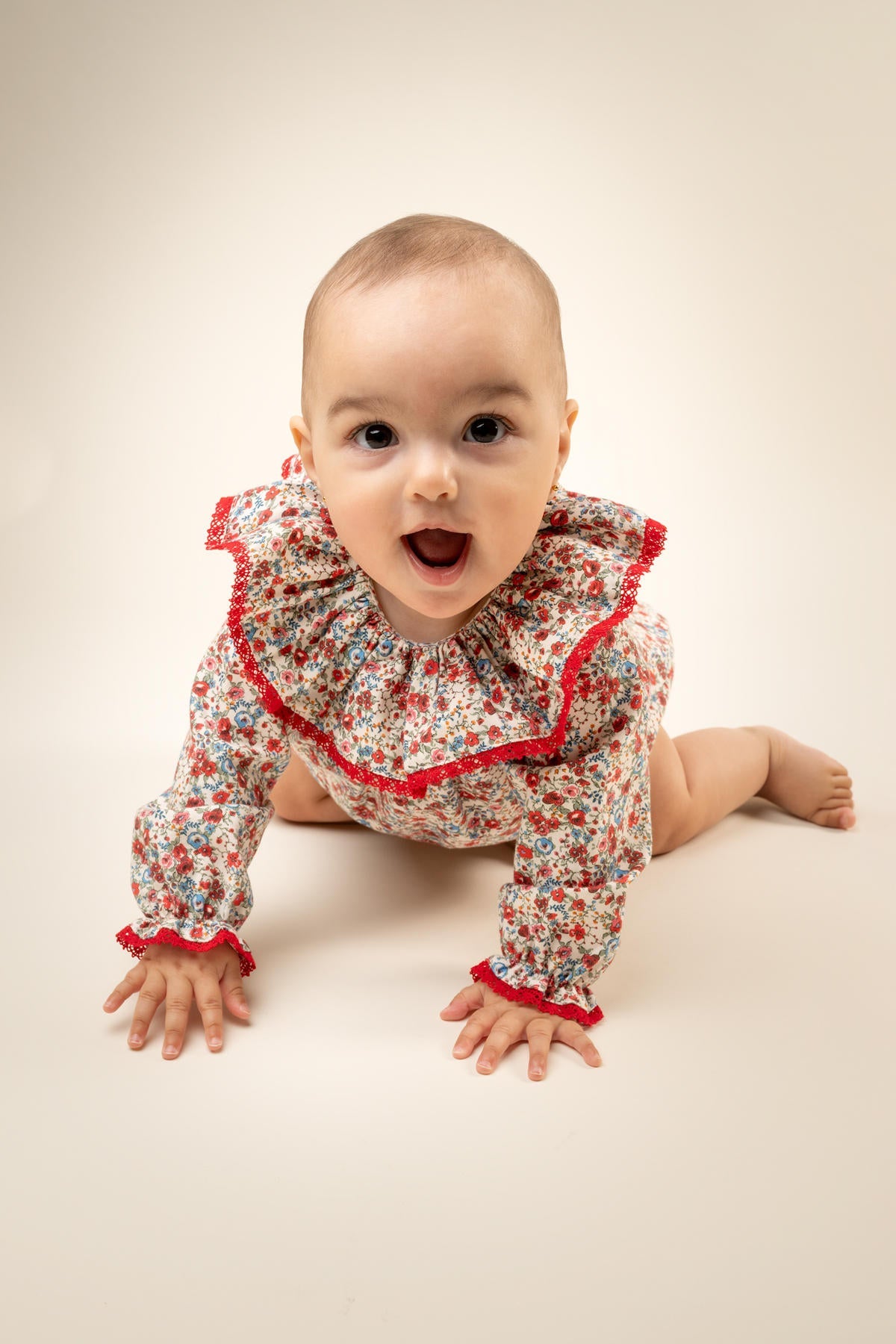 Fabiola Romper in Scarlet Garden