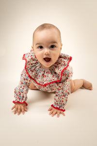 Fabiola Romper in Scarlet Garden