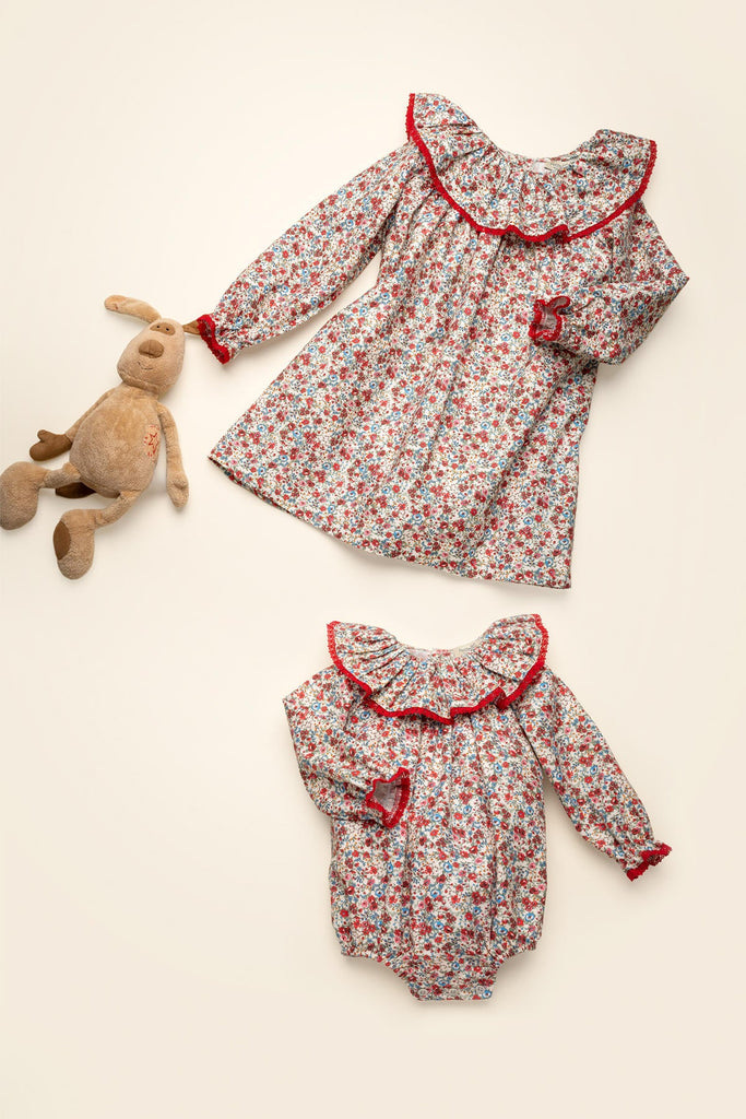 Fabiola Romper in Scarlet Garden