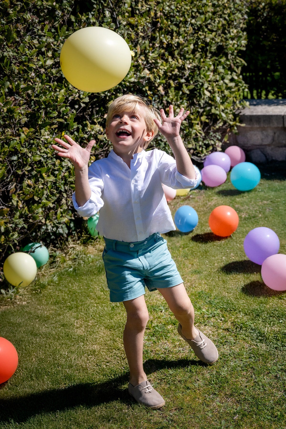 Sebastian Linen Shorts in Mint Green