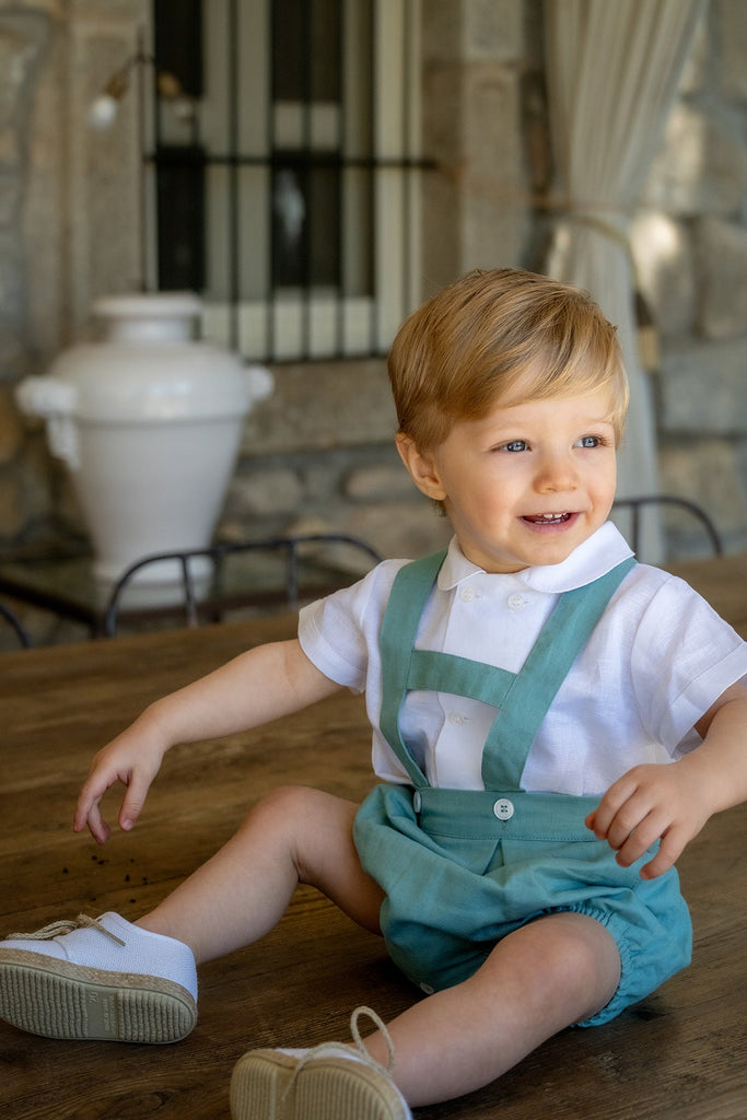 Gabriel Linen Shirt in Cloud White