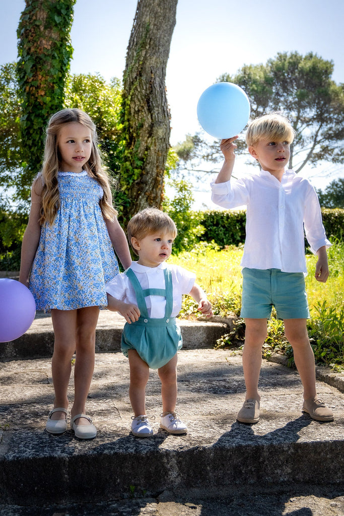 Sebastian Linen Shorts in Mint Green