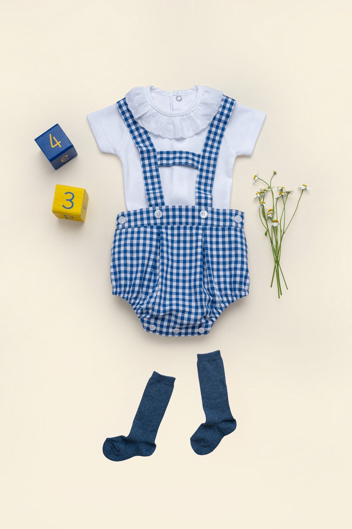 Leonardo Romper in Midnight Gingham