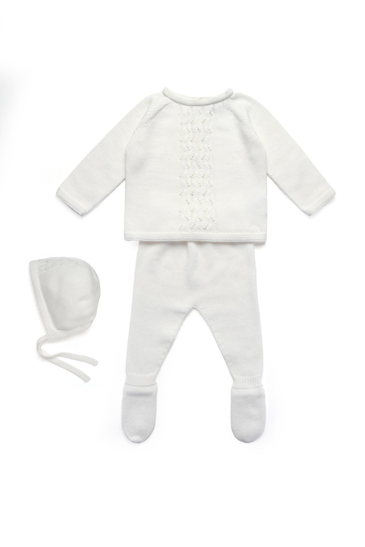 Sasha Baby Set in Pearl White
