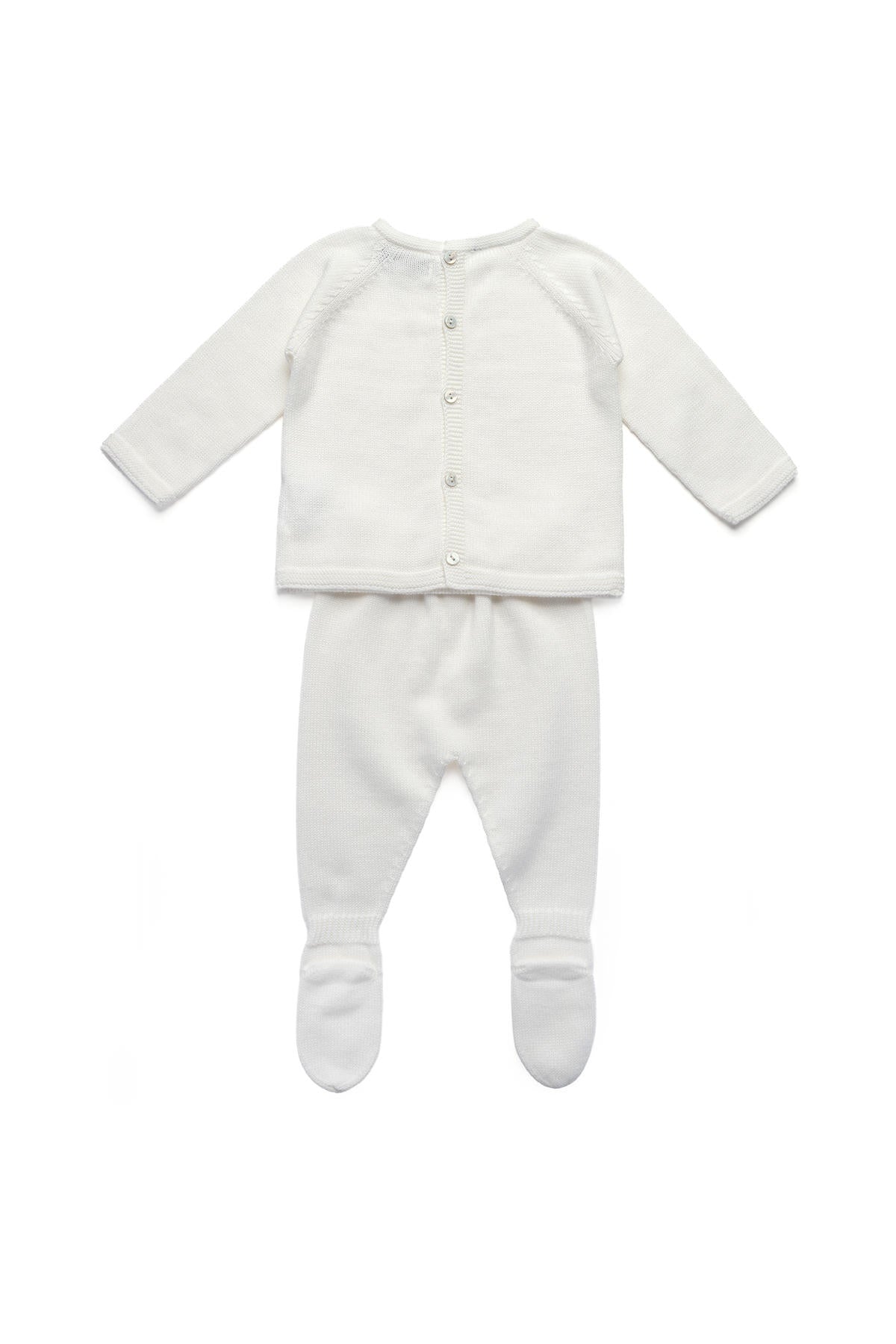 Sasha Baby Set in Pearl White