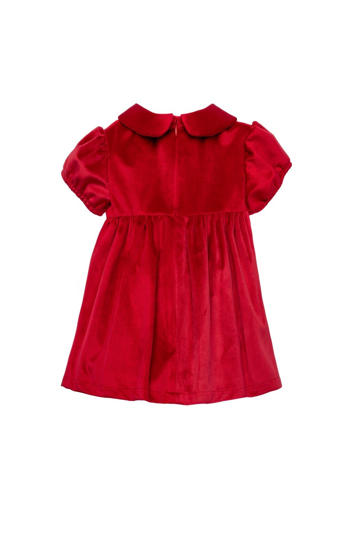 Camille Velvet Short Dress in Cherry