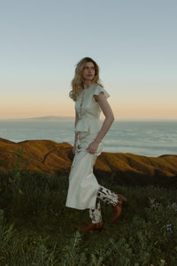 OTM Exclusive: Shelley Skirt in Ivory Basketweave