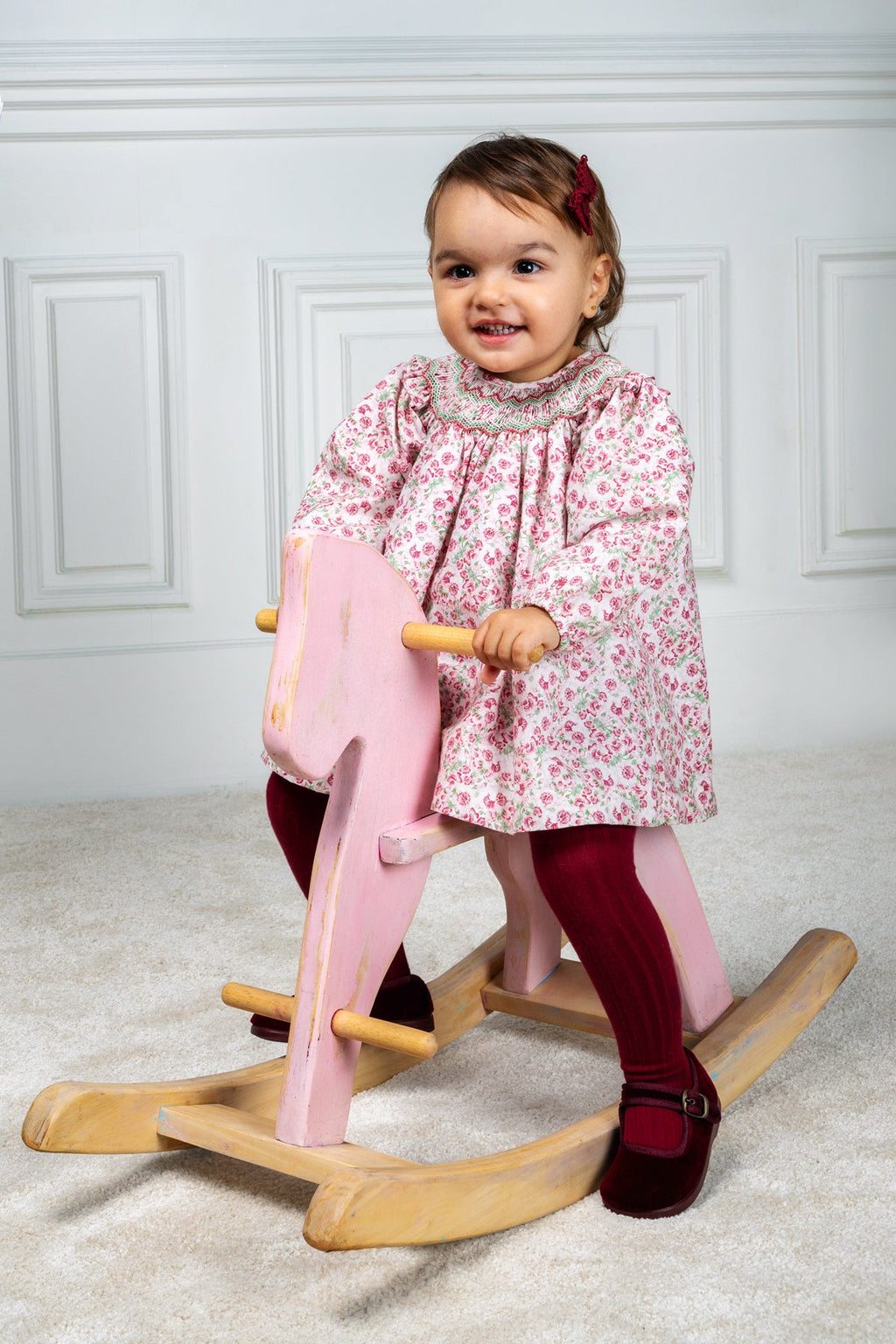 Antonella Baby Dress in Rosewood Bloom