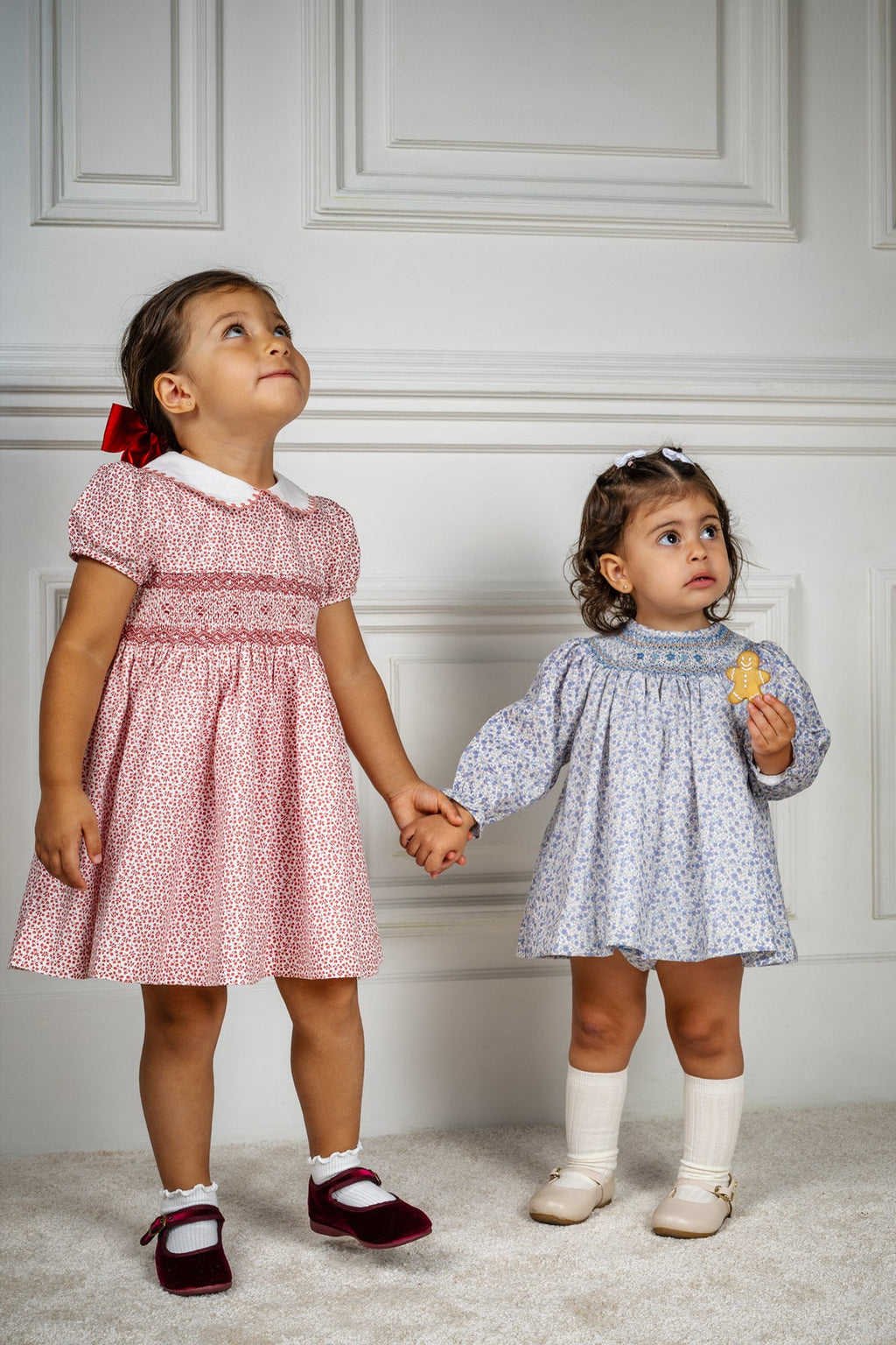 Eleonore Baby Dress in Sapphire Wildflowers
