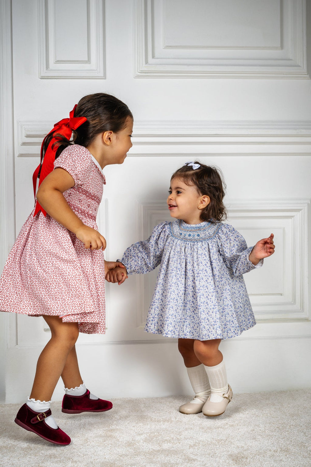 Eleonore Baby Dress in Sapphire Wildflowers