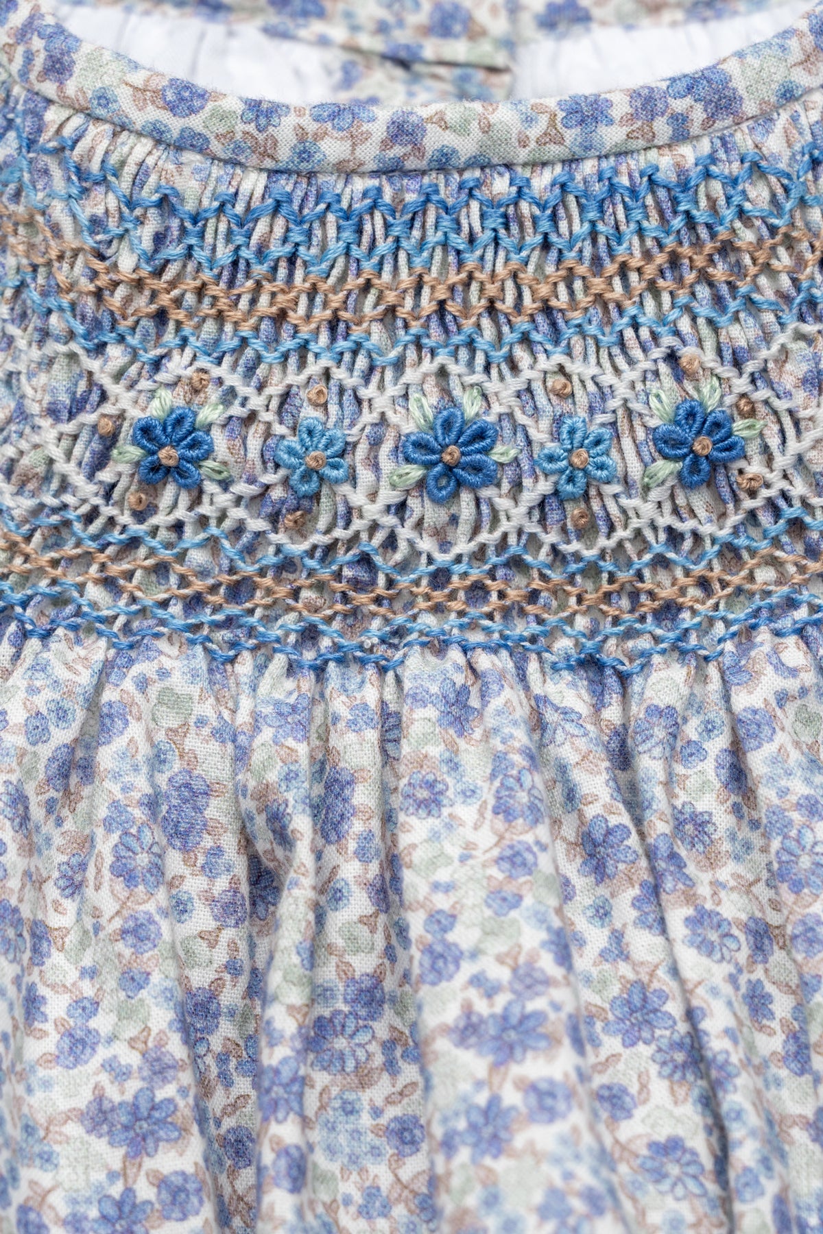 Eleonore Baby Dress in Sapphire Wildflowers
