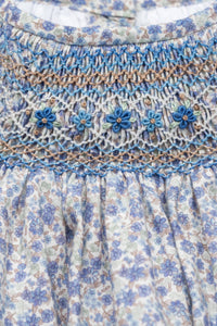 Eleonore Baby Dress in Sapphire Wildflowers