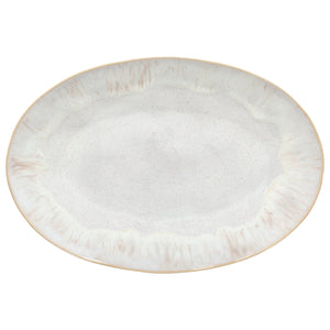 Eivissa Collection Oval Platter 18" in Sand Beige