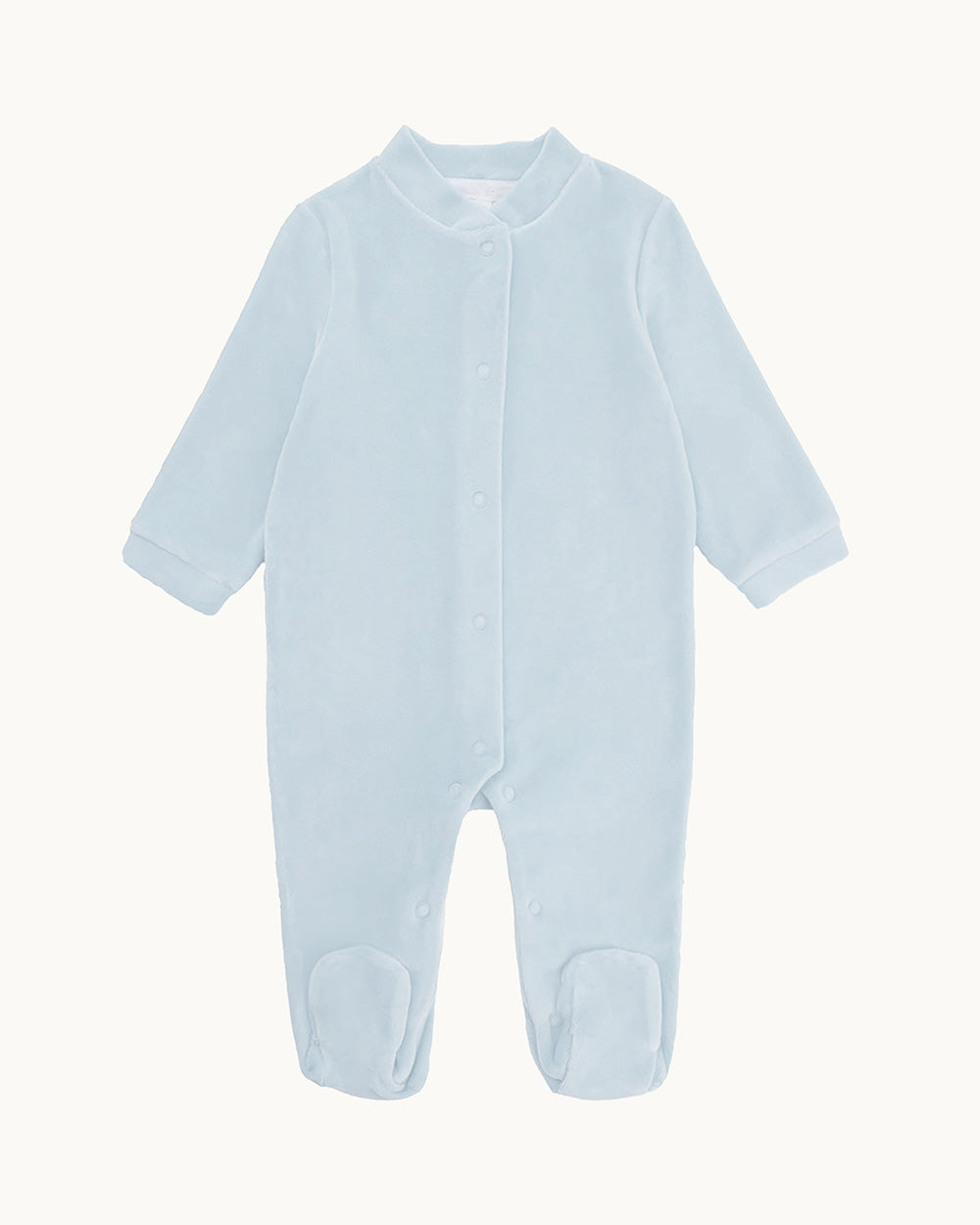 Velour Angel Wing Sleepsuit in Gold & Blue