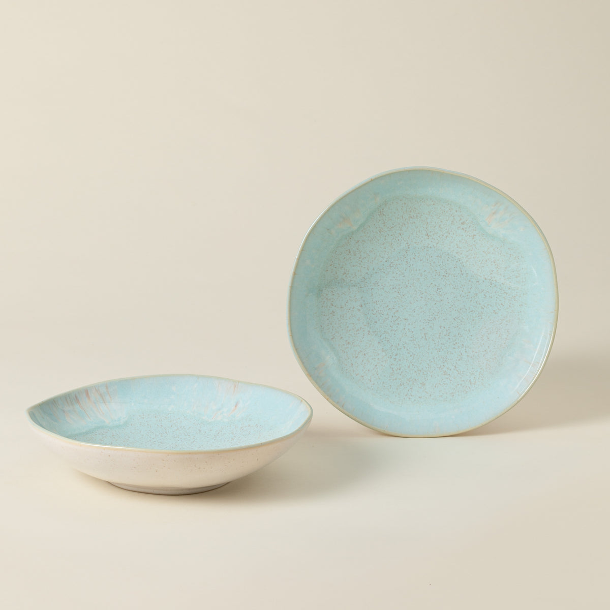 Eivissa Collection Pasta Bowls in Sea Blue, Set of 6