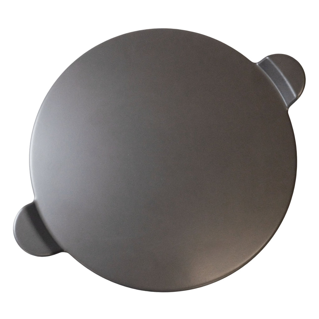 Glazed Cordierite Pizza Stone With Handles 13" in Grey
