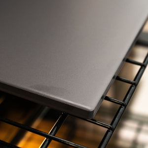 Glazed Cordierite Rectangle Pizza Stone in Grey
