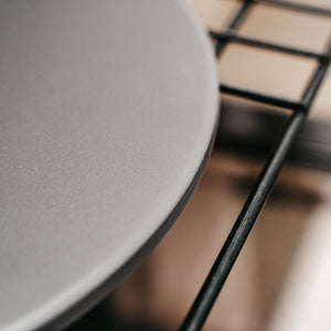 Glazed Cordierite Round Pizza Stone 16" in Grey