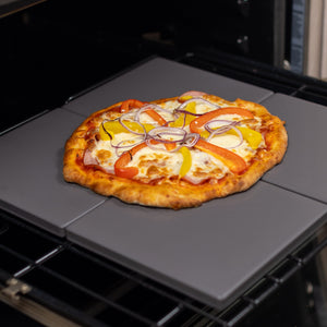 Glazed Cordierite Square Pizza Stone, Set of 4