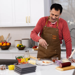 Glazed Cordierite Square Pizza Stone, Set of 4