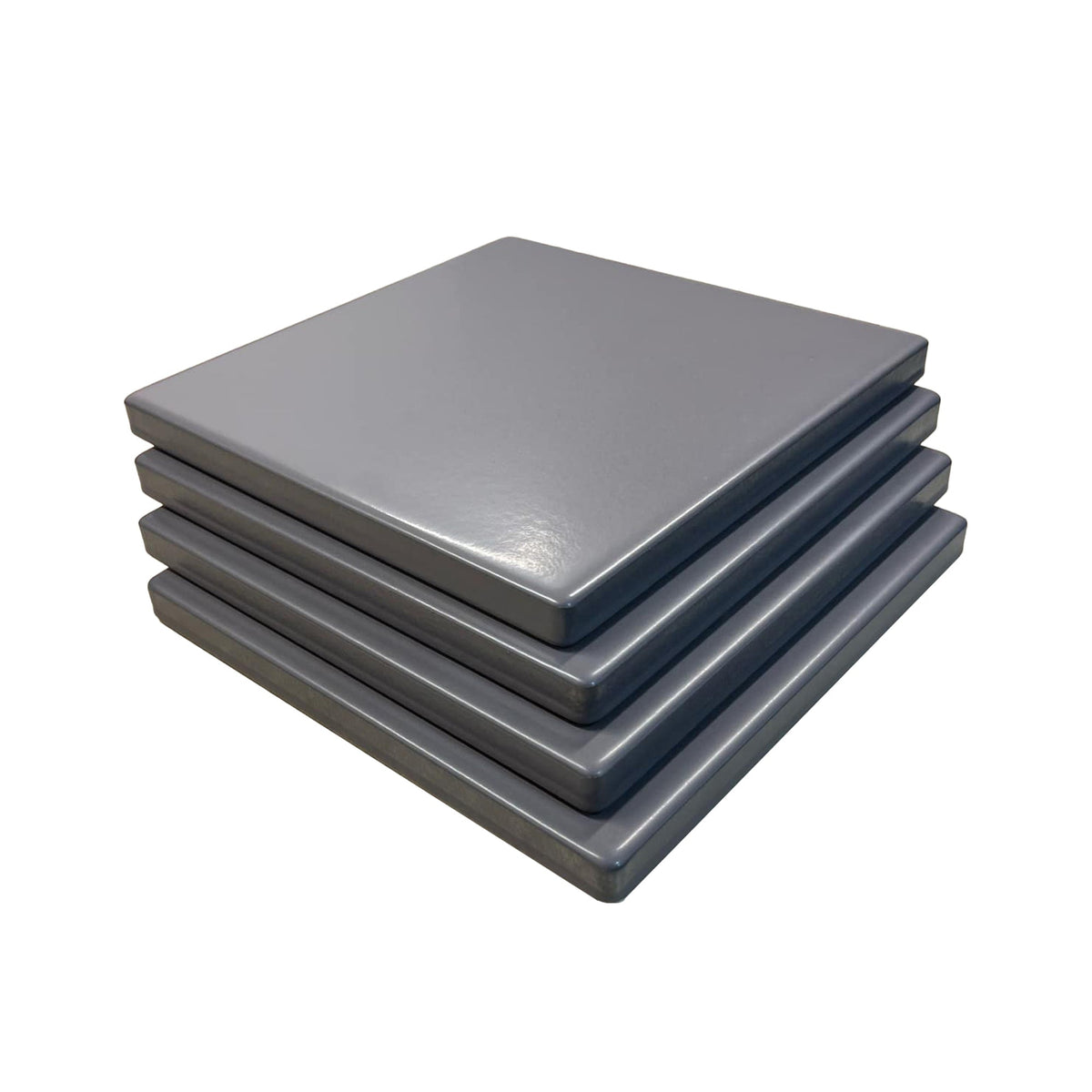 Glazed Cordierite Square Pizza Stone, Set of 4