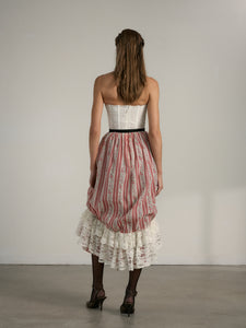 The Granada Dress in Red Floral Stripe
