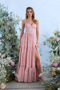 The Gwen Dress in Light Pink Tapestry Rose