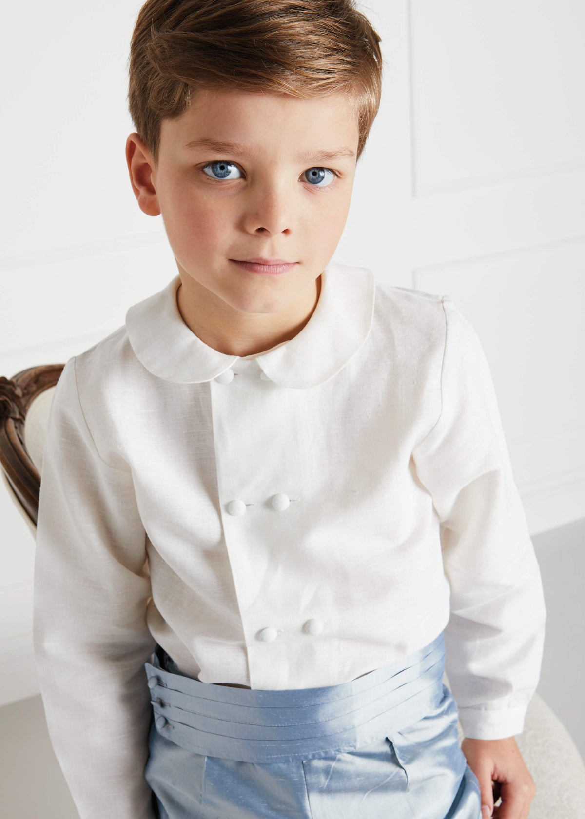 Blue Silk Pageboy Knickerbockers (12mths-10yrs) Trousers  from Pepa London