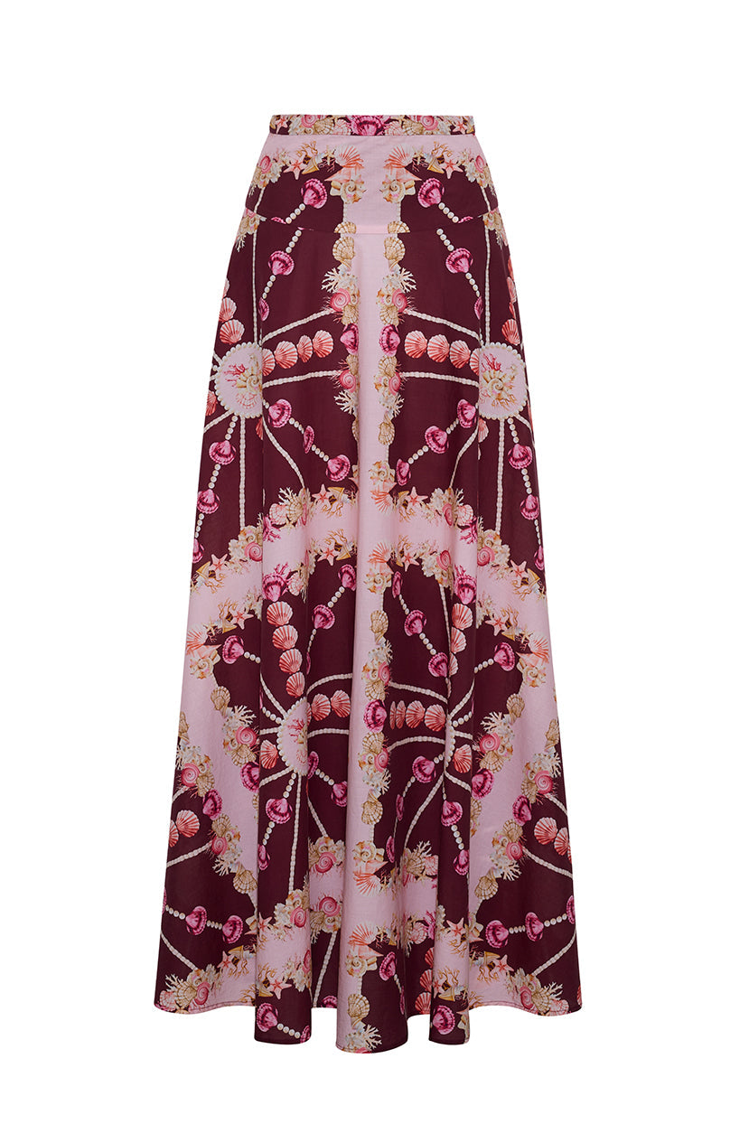 Gabriella Skirt in Seashell Scarf Blush