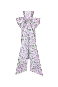 The Gabrielle Gown with Detachable Bow in Pink & Green