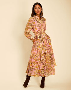 Gaia Maxi Dress in Gilded Florentina
