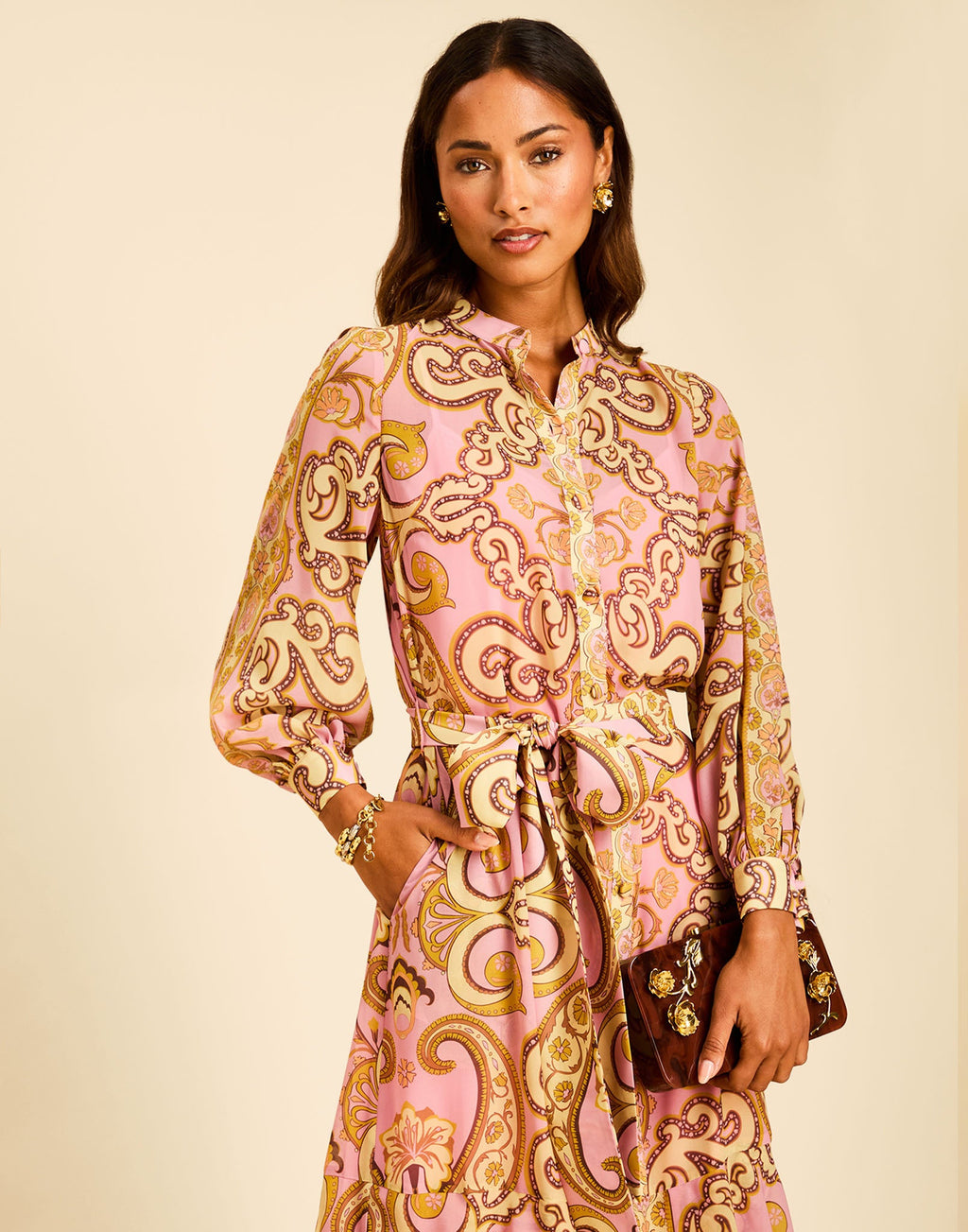 Gaia Maxi Dress in Gilded Florentina