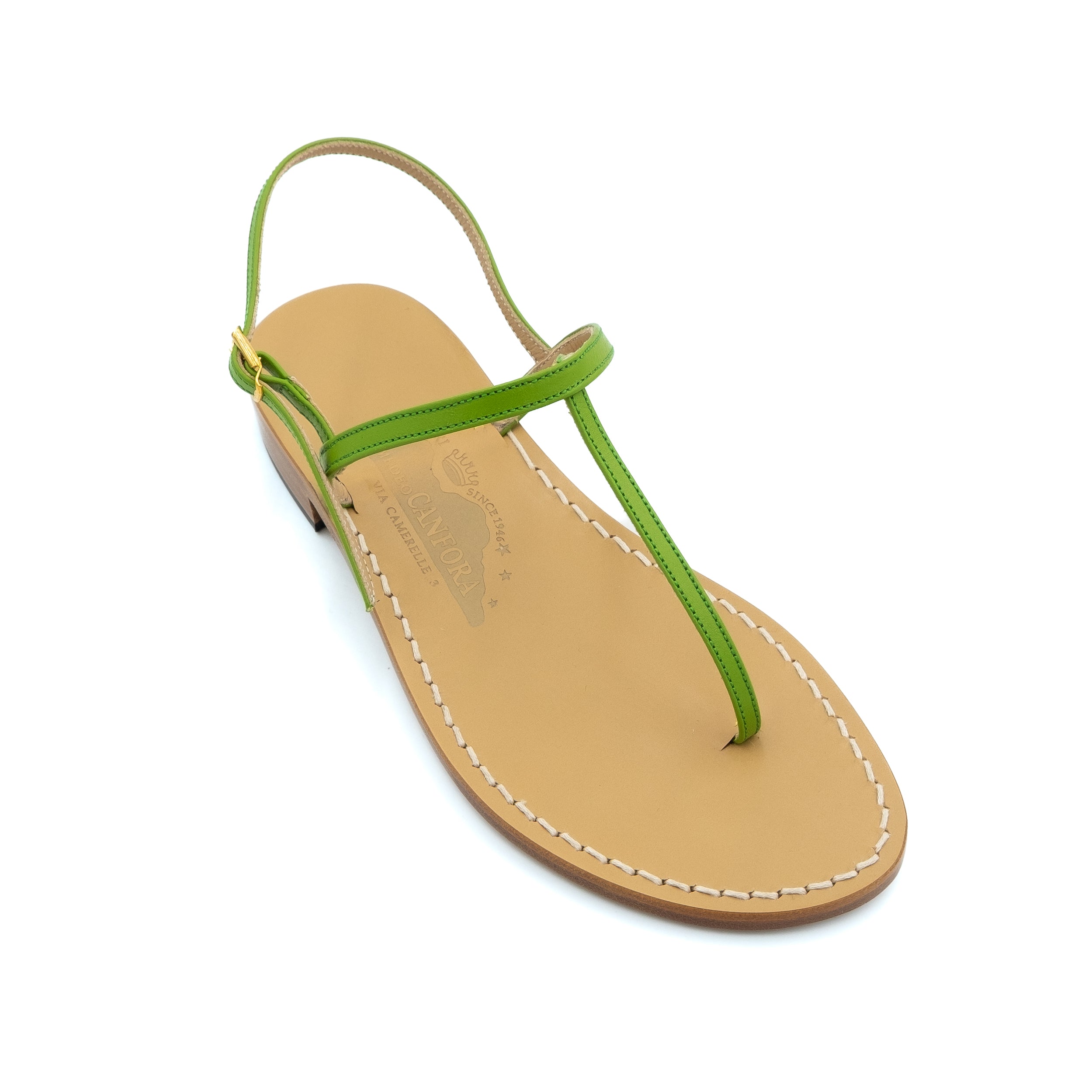 Gail - Genuine leather thong sandal with watch strap. | Over The Moon