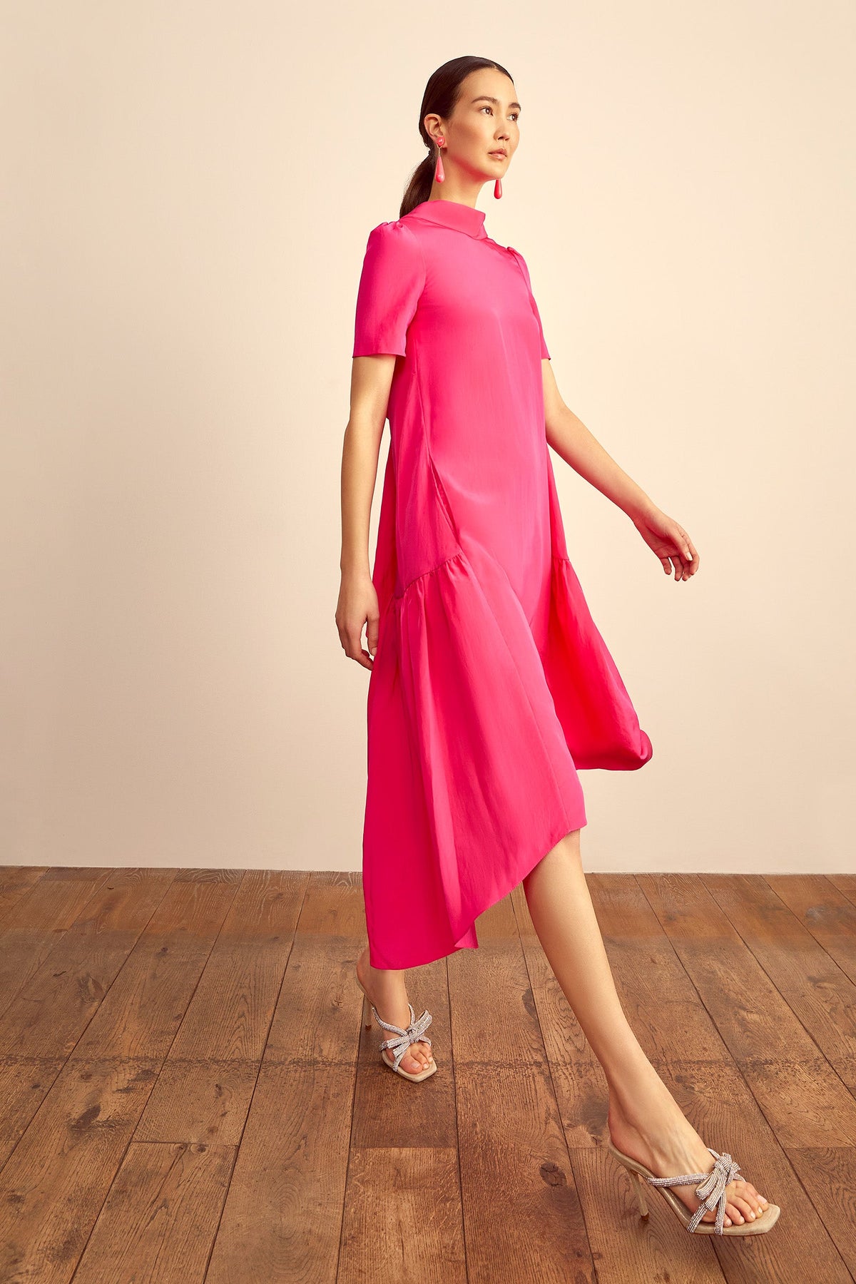 The Garland Dress Hot Pink