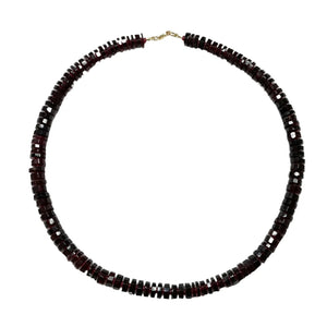 Garnet Heishi Necklace With Spacers