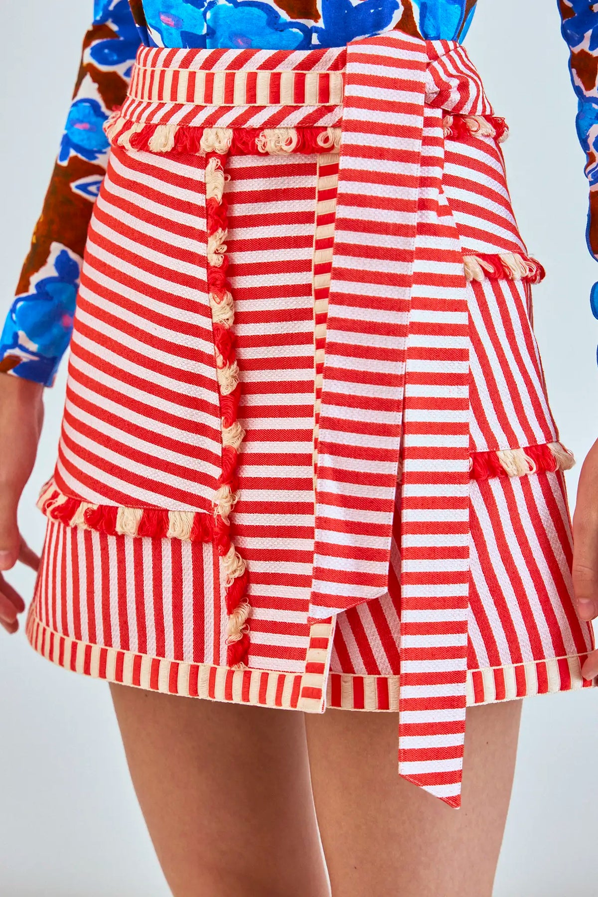 Bay Skirt in Poppy Stripe